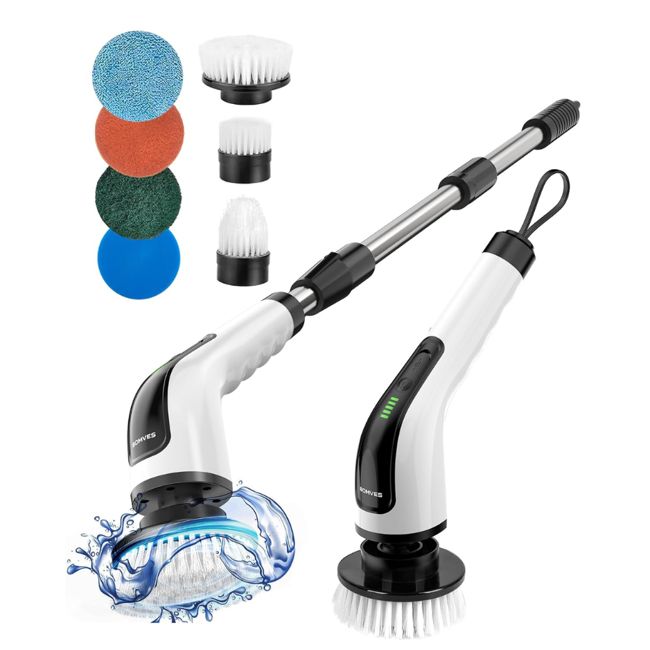 Main product image of Power Spin Scrubber with Long Handle for Shower Cleaning
