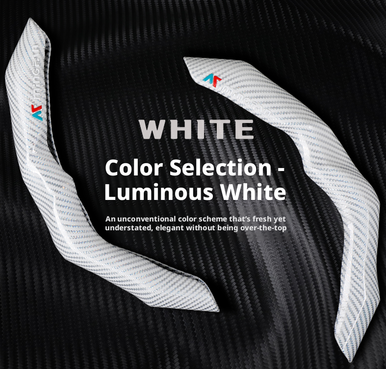Main product image of Automotive Steering Wheel Cover, White, 2-Piece Set