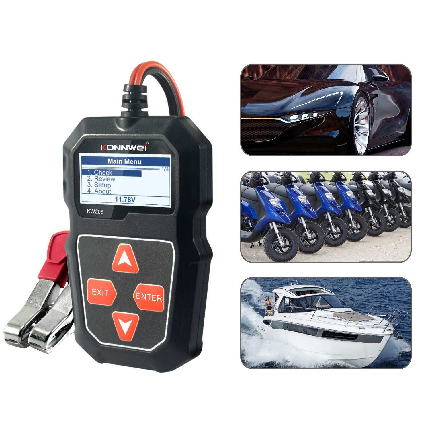 Main product image of Konnwei Kw208 Automotive Car Battery Resistance Tester
