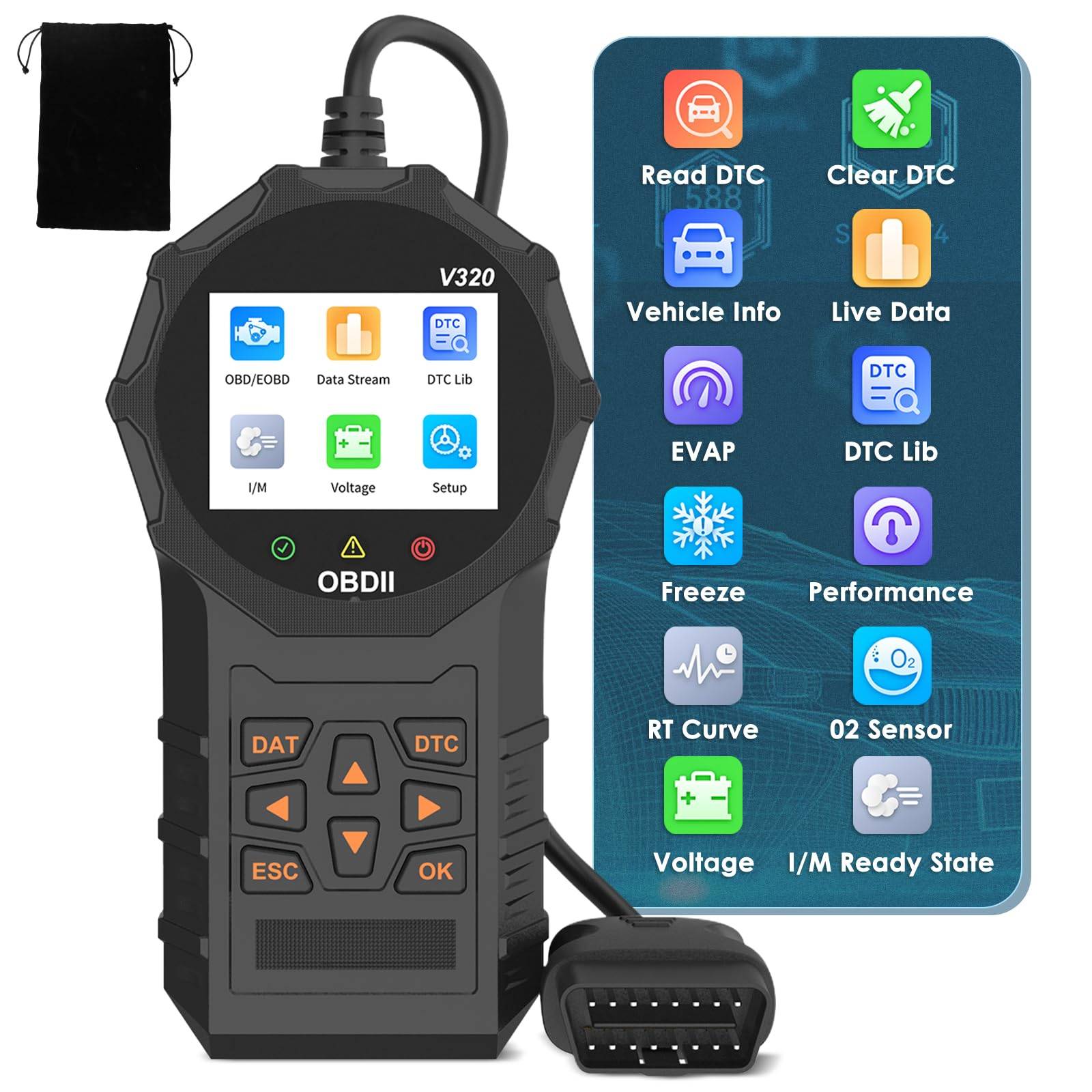 Main product image of Automotive OBD2 Scanner for Check Engine Light Diagnostics