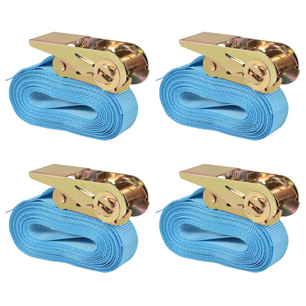 Main product image of Ratchet Tie-Down Straps, 4-Piece, 0.8-ton, 6m x 25mm