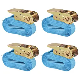 Product image of Ratchet Tie-Down Straps, 4-Piece, 0.8-ton, 6m x 25mm