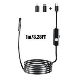 Product image of 1920P Dual Camera Inspection Endoscope, 8mm Waterproof, Semi-Rigid, 8 LED Lights