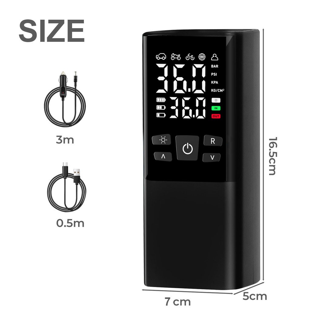 Main product image of Cordless Digital Rechargeable Car Tire Inflator Air Compressor