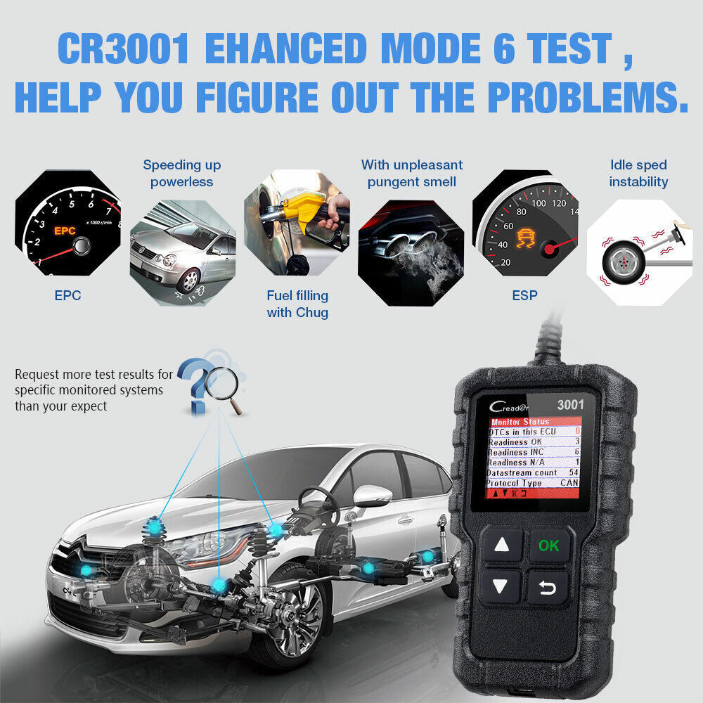 Main product image of OBD2 Engine Diagnostic Code Reader and Reset Tool, Multi-Language