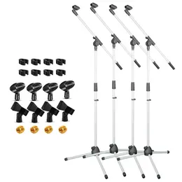 Product image of 5 Core Tripod Microphone Stand with Boom Arm, 18-72 Inch, 4-Pack