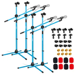 Product image of 5Core Tripod Microphone Stand with Boom Arm, 4-Pack, Adjustable 76-inch