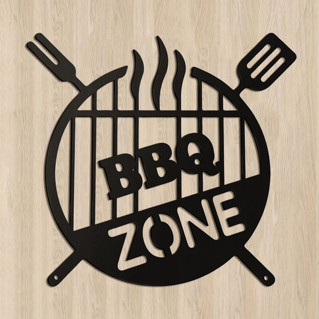 Main product image of Round Iron Wall Sign, Distressed Finish, Embossed Design