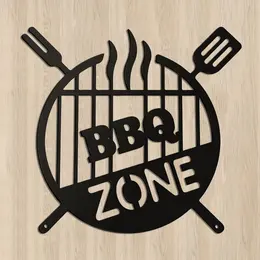 Product image of Round Iron Wall Sign, Distressed Finish, Embossed Design