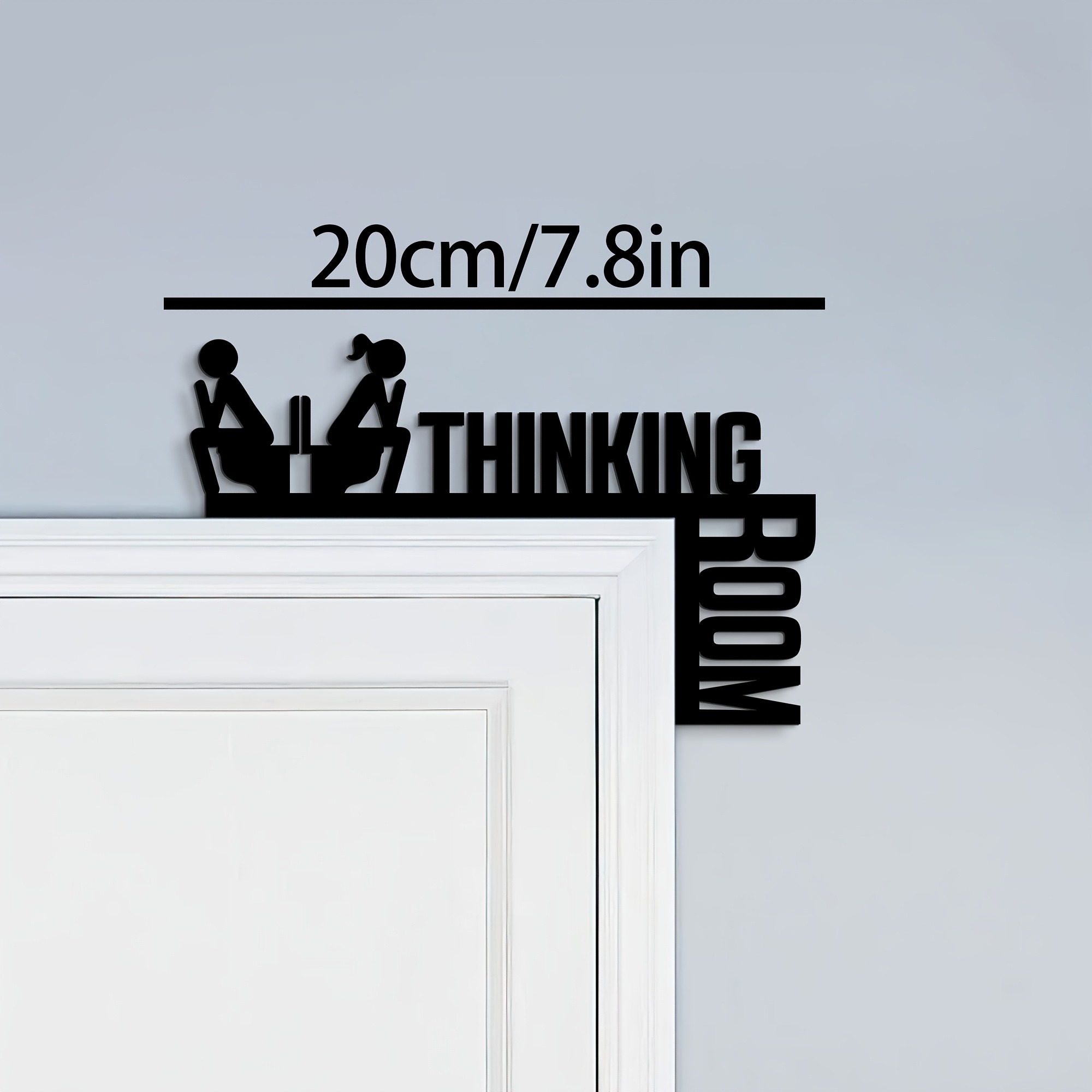 Main product image of Metal Toilet Door Sign, 'Room For Thinking' Design