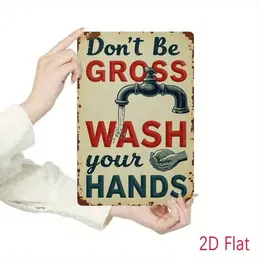 Product image of Metal Safety Sign, 'Wash Your Hands' Reminder Message