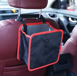 Product image of Red Oxford Cloth Car Storage Bucket, 23 x 22.5 x 14 cm