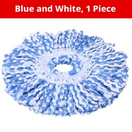 Product image of Rotating Mop Replacement Head, Blue/White, 115g, Individually Packed