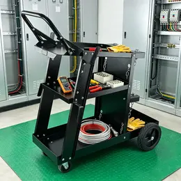 Product image of 3-Tier Welding Cart, 400 Lbs, Rolling, Swivel Wheels, Tank Chains